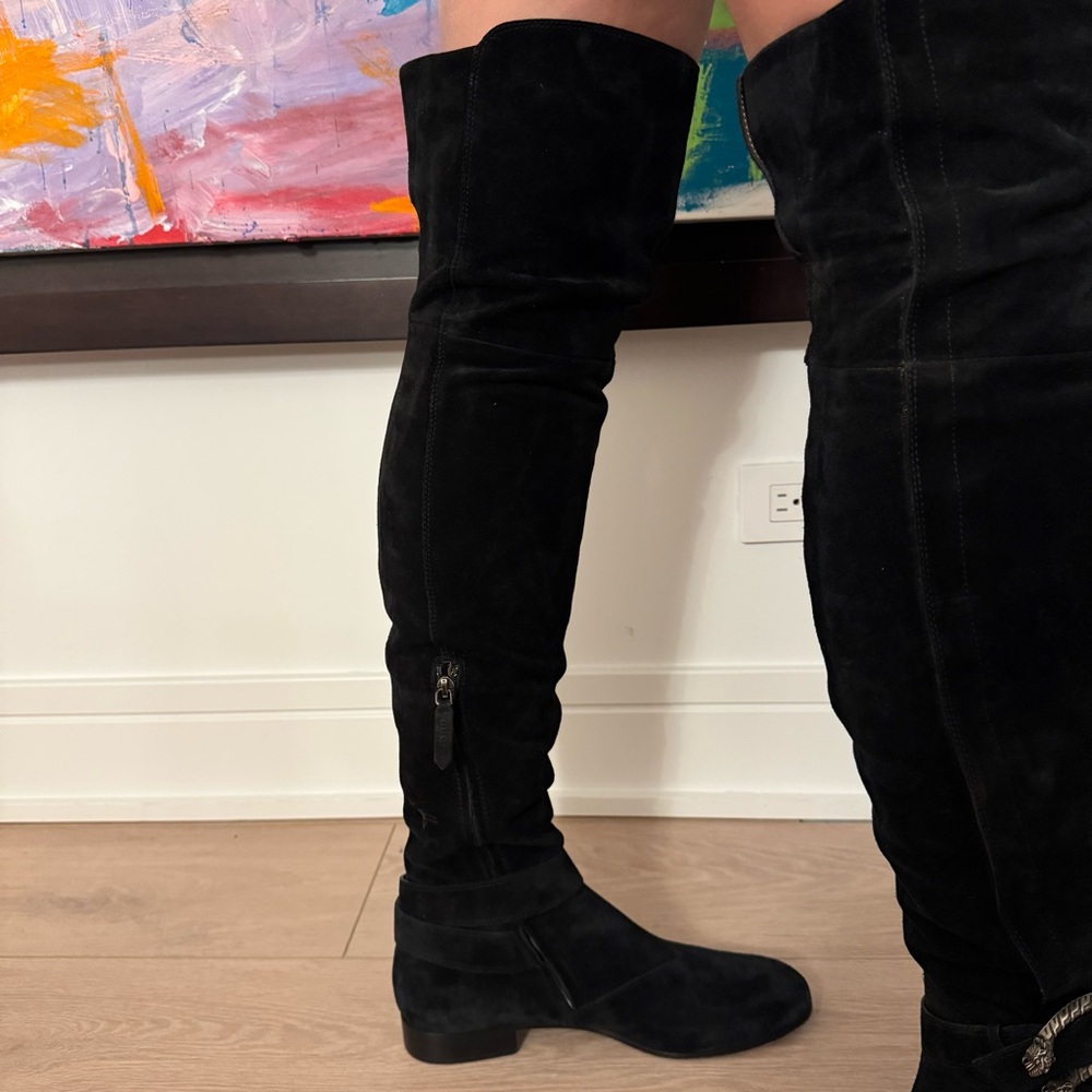 Gucci black suede over-the-knee boots - Picture 6 of 6